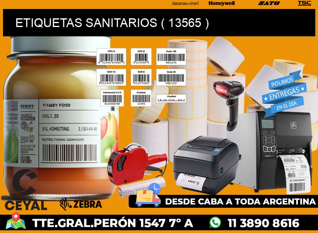 ETIQUETAS SANITARIOS ( 13565 )