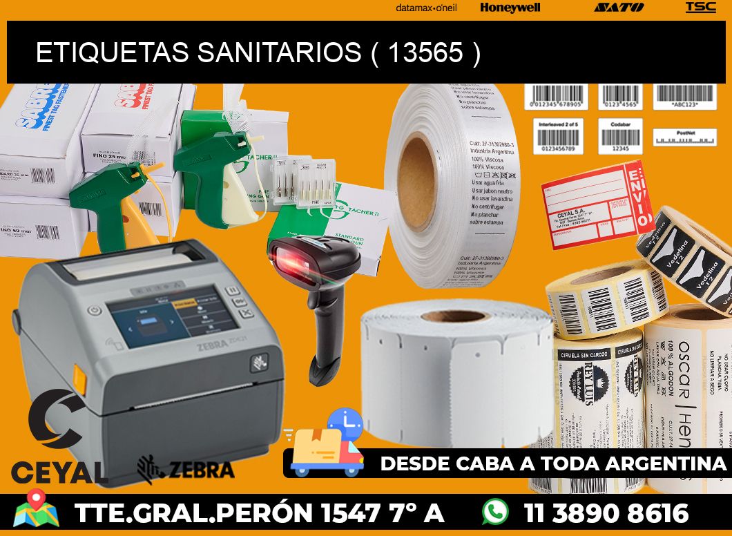 ETIQUETAS SANITARIOS ( 13565 )