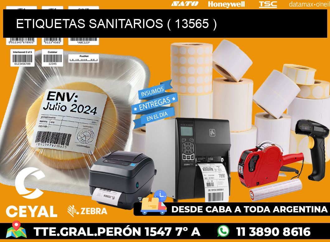 ETIQUETAS SANITARIOS ( 13565 )