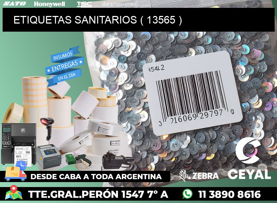 ETIQUETAS SANITARIOS ( 13565 )