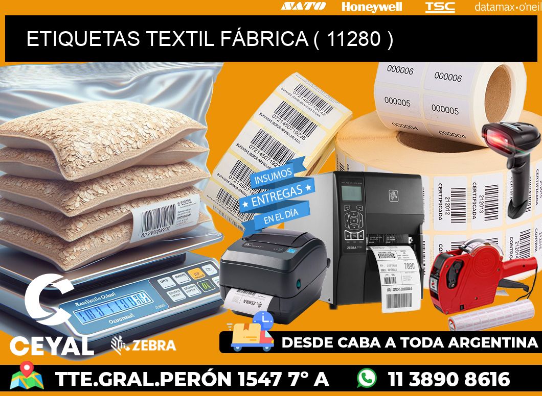 ETIQUETAS TEXTIL FÁBRICA ( 11280 )