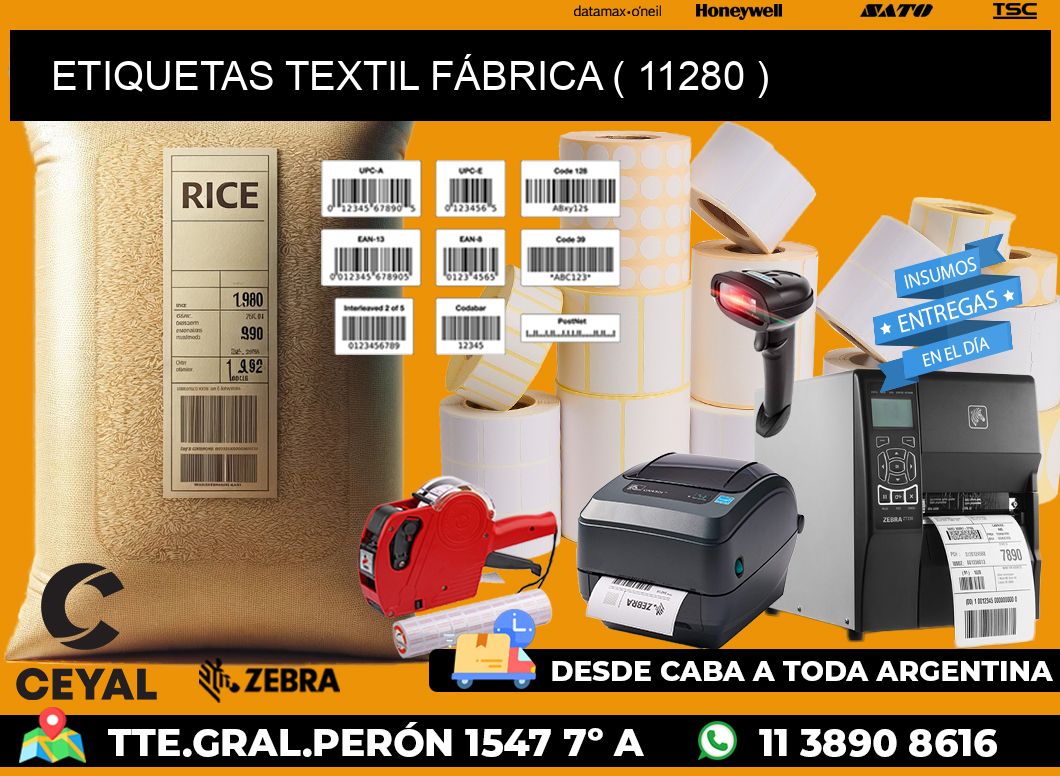 ETIQUETAS TEXTIL FÁBRICA ( 11280 )