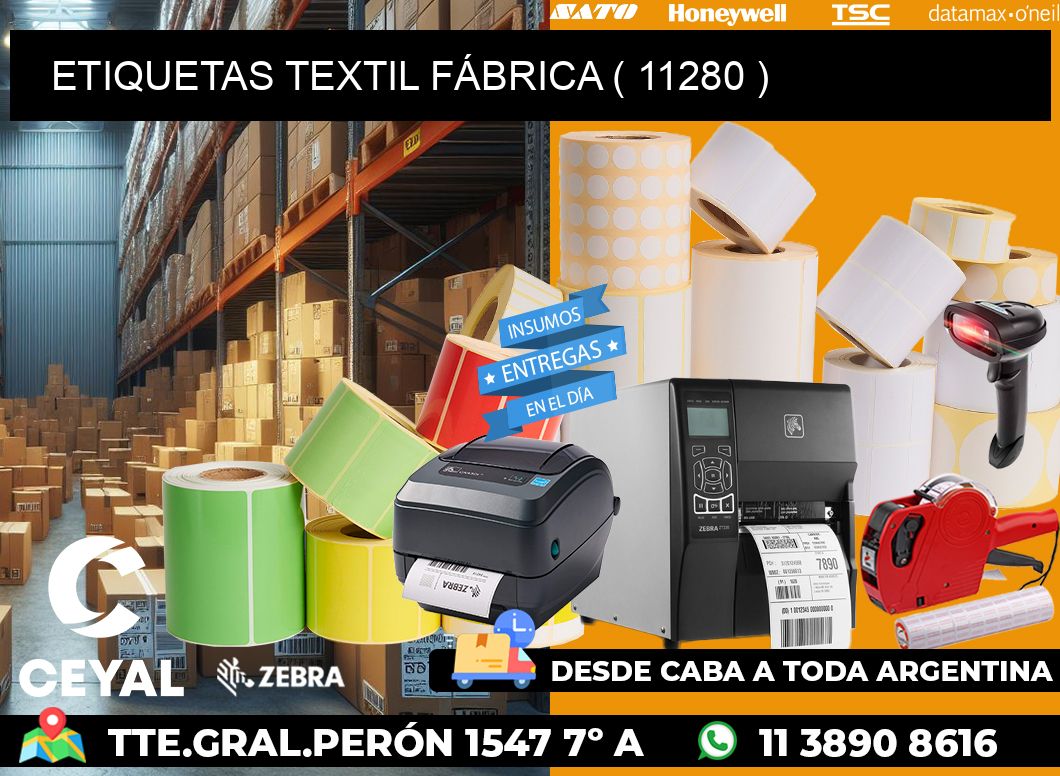 ETIQUETAS TEXTIL FÁBRICA ( 11280 )