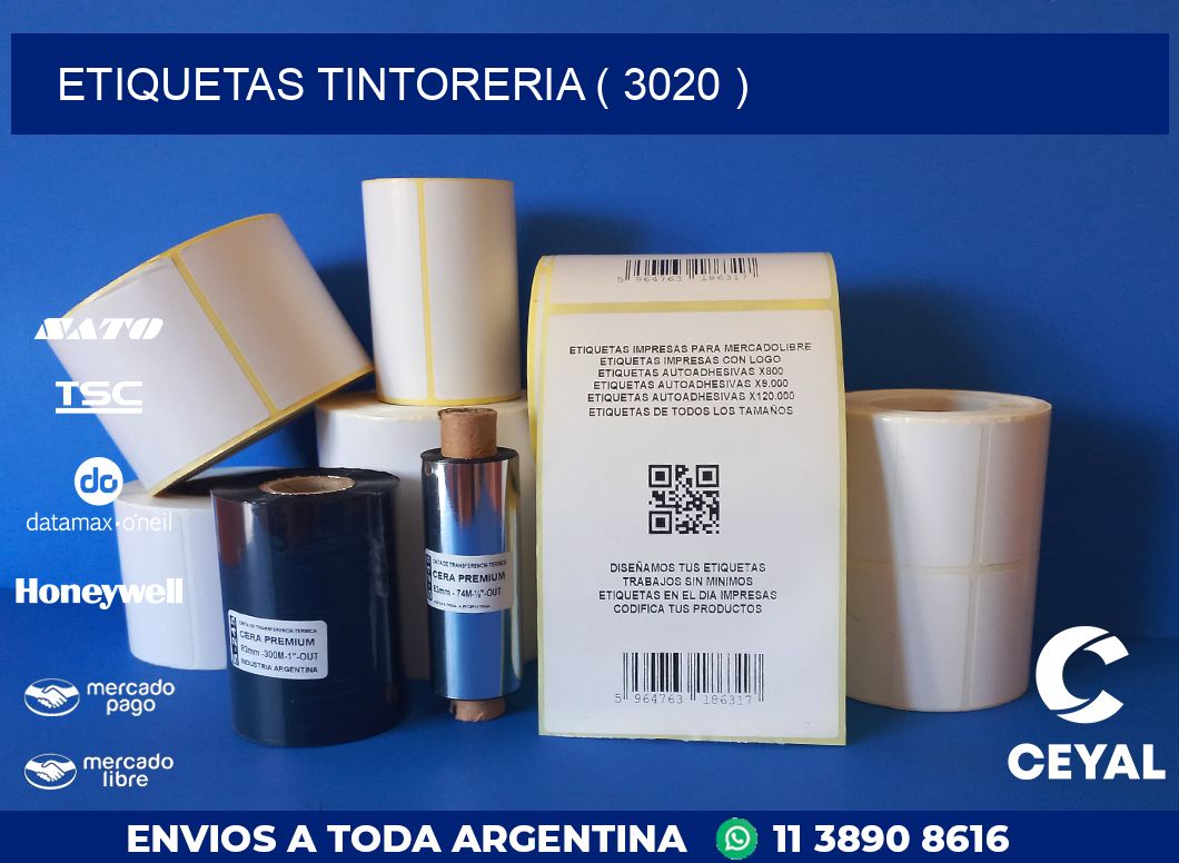 ETIQUETAS TINTORERIA ( 3020 )