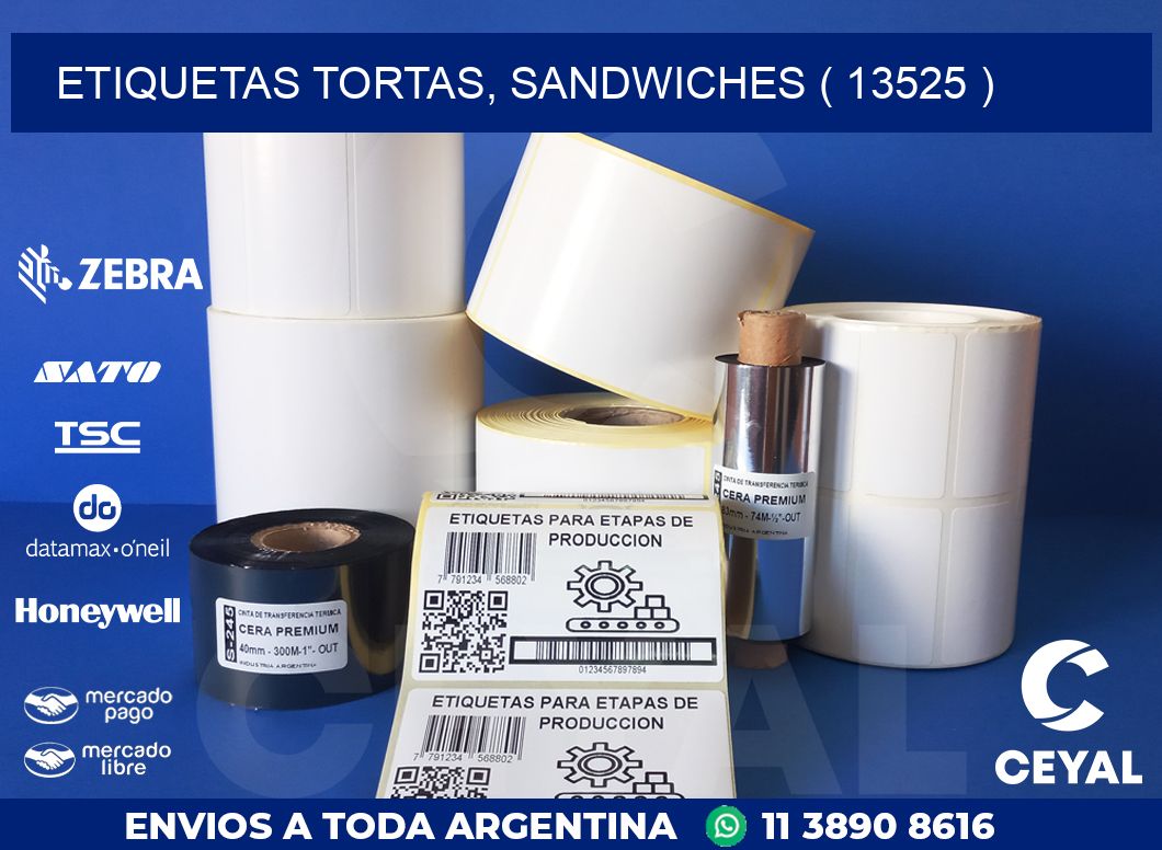 ETIQUETAS TORTAS, SANDWICHES ( 13525 )