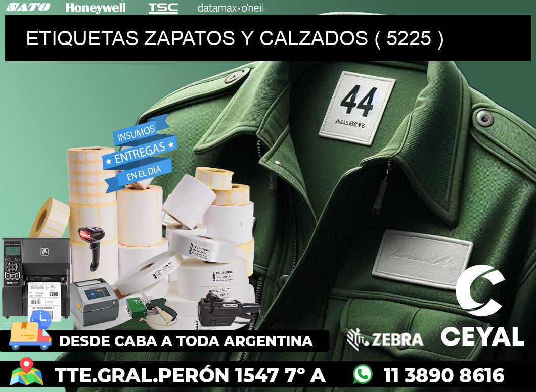 ETIQUETAS ZAPATOS Y CALZADOS ( 5225 )