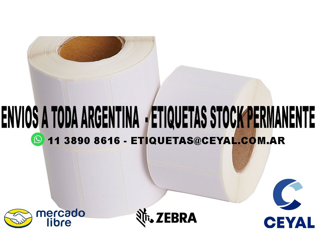 100 ETIQUETAS PAPEL 83 x 93 ENVIOS ARGENTINA