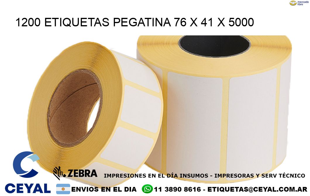 1200 ETIQUETAS PEGATINA 76 x 41 x 5000