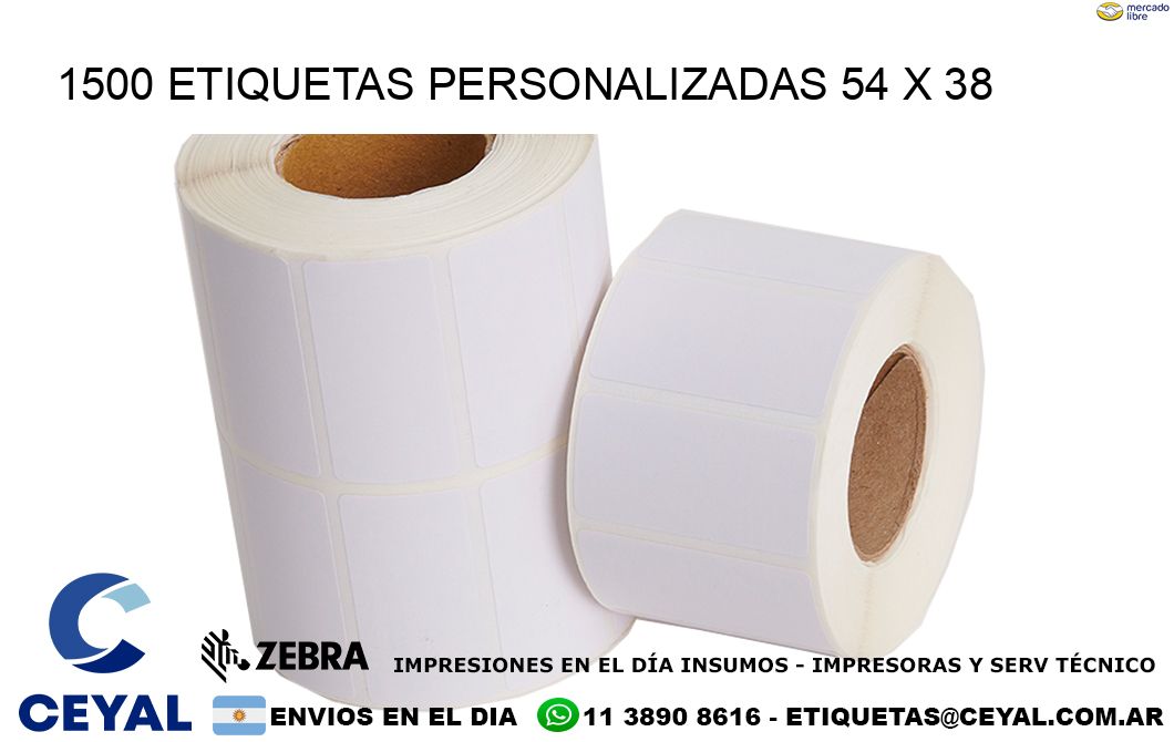 1500 ETIQUETAS PERSONALIZADAS 54 x 38