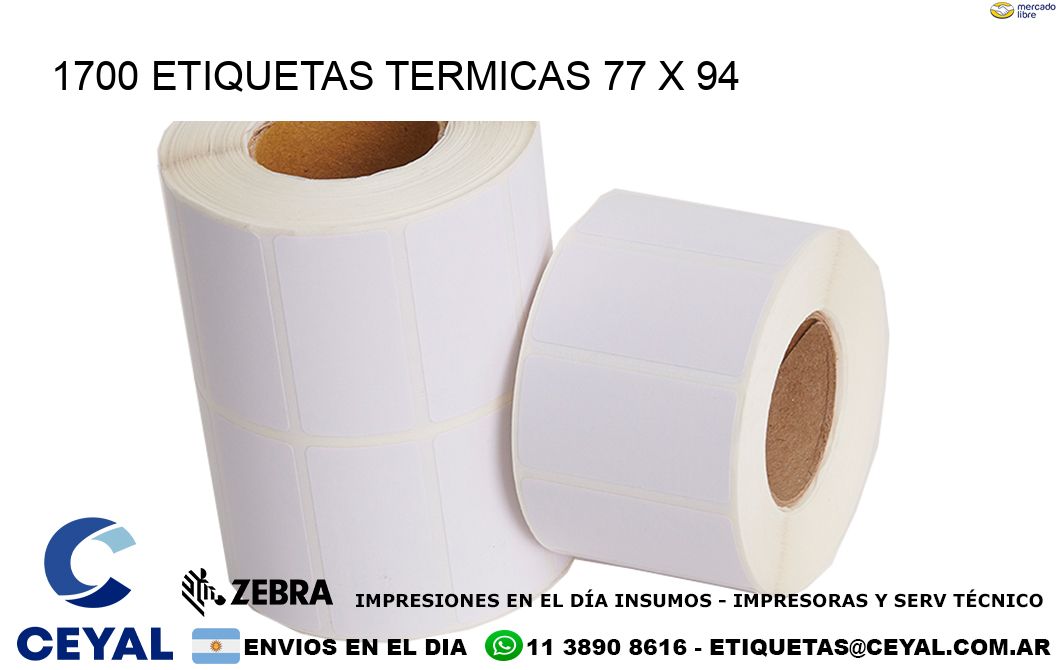 1700 ETIQUETAS TERMICAS 77 x 94