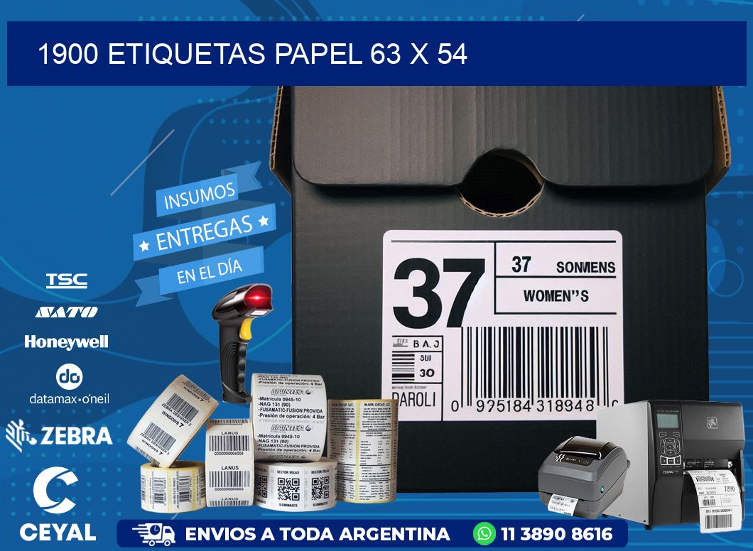 1900 ETIQUETAS PAPEL 63 x 54