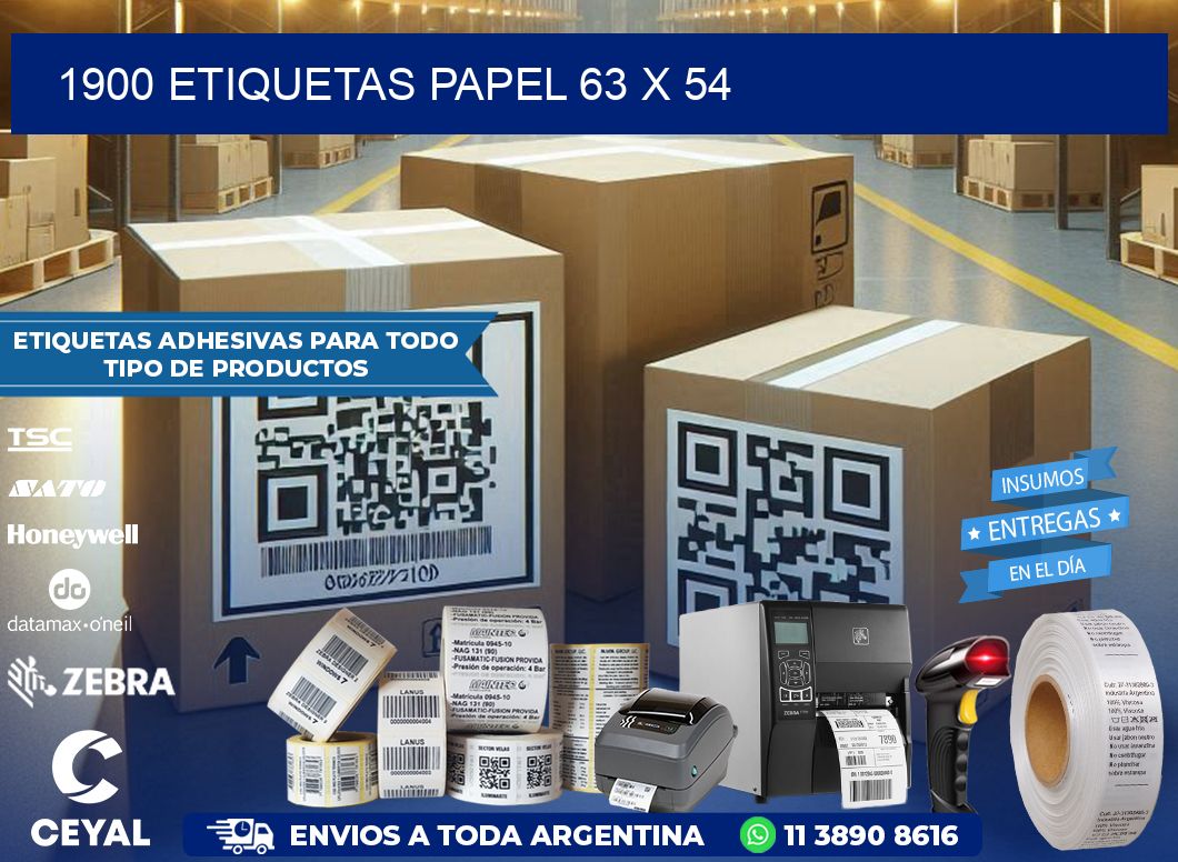 1900 ETIQUETAS PAPEL 63 x 54