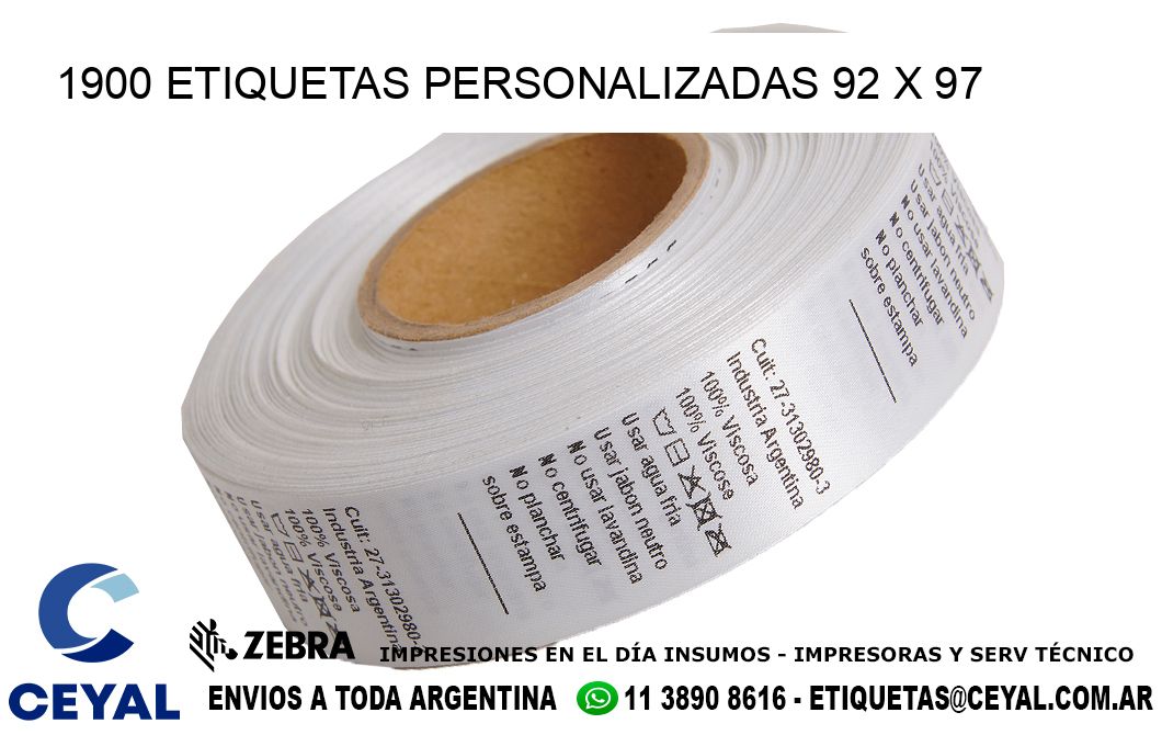 1900 ETIQUETAS PERSONALIZADAS 92 x 97