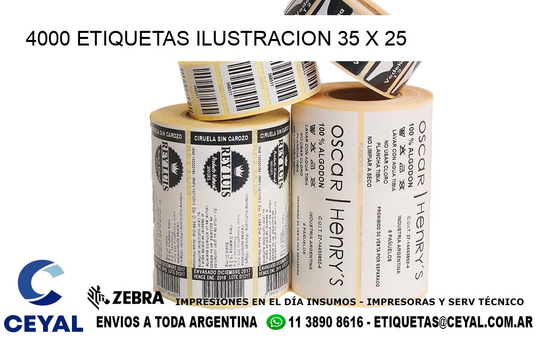 4000 ETIQUETAS ILUSTRACION 35 x 25