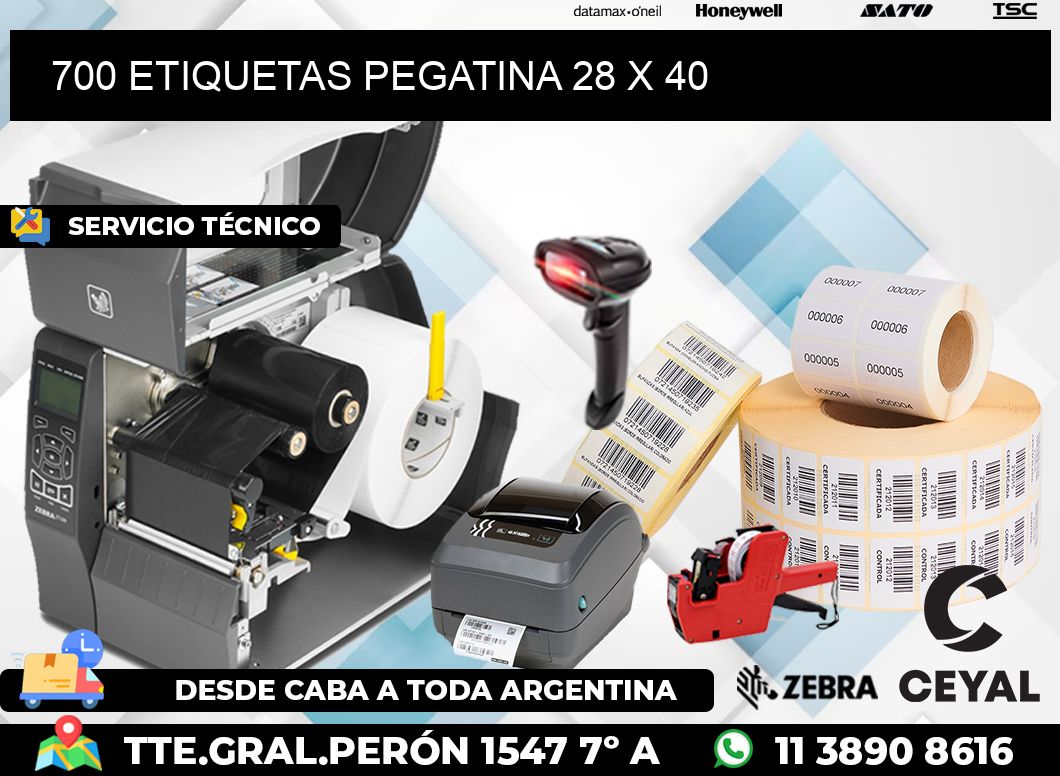 700 ETIQUETAS PEGATINA 28 x 40