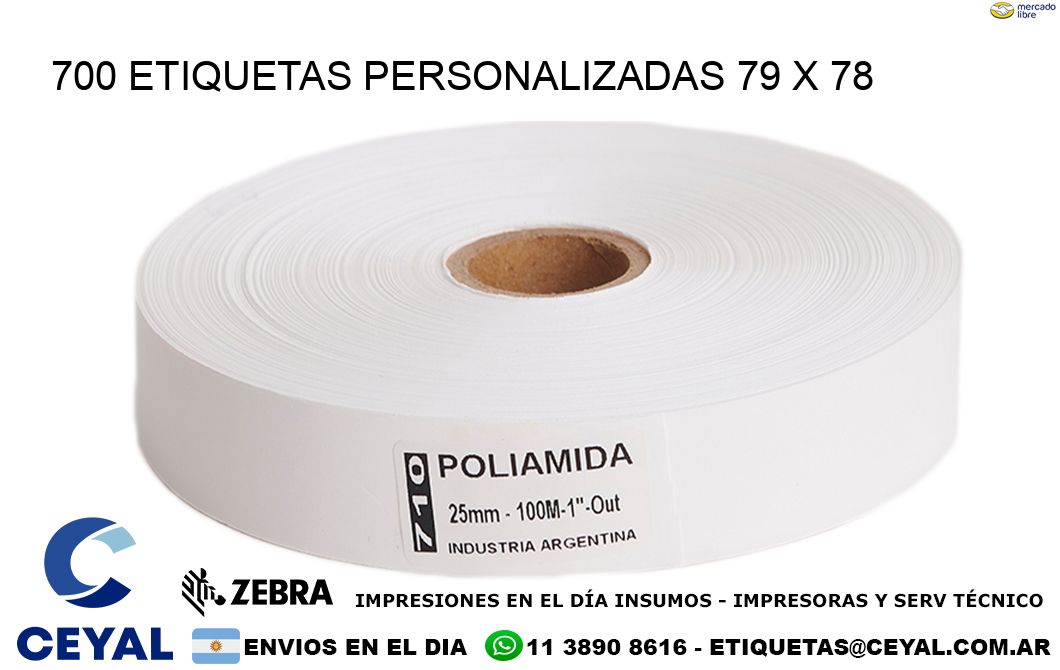 700 ETIQUETAS PERSONALIZADAS 79 x 78