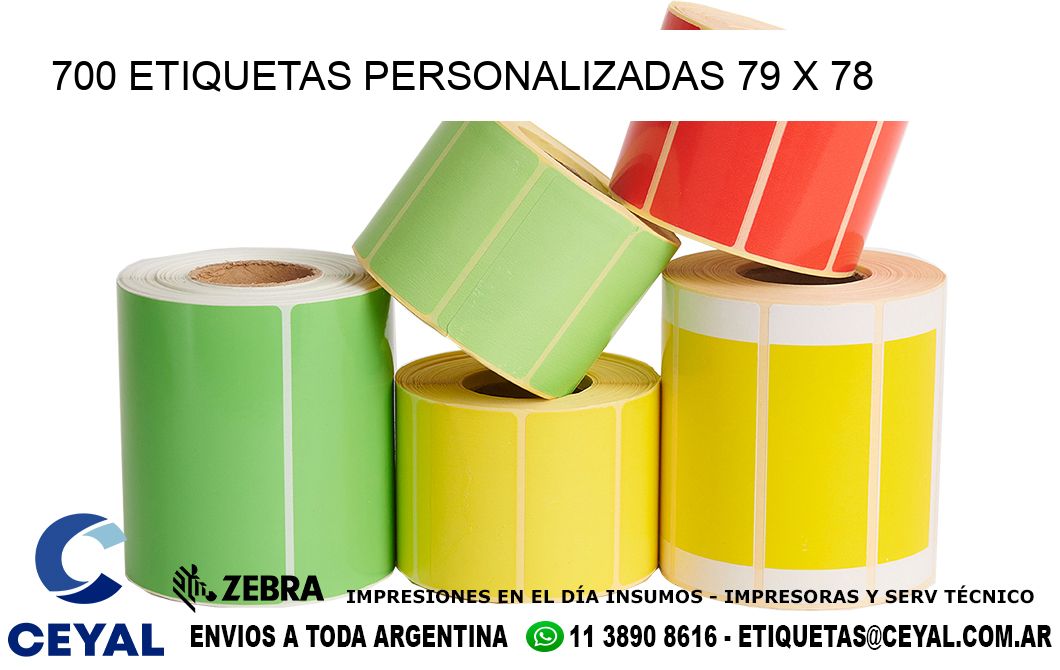 700 ETIQUETAS PERSONALIZADAS 79 x 78