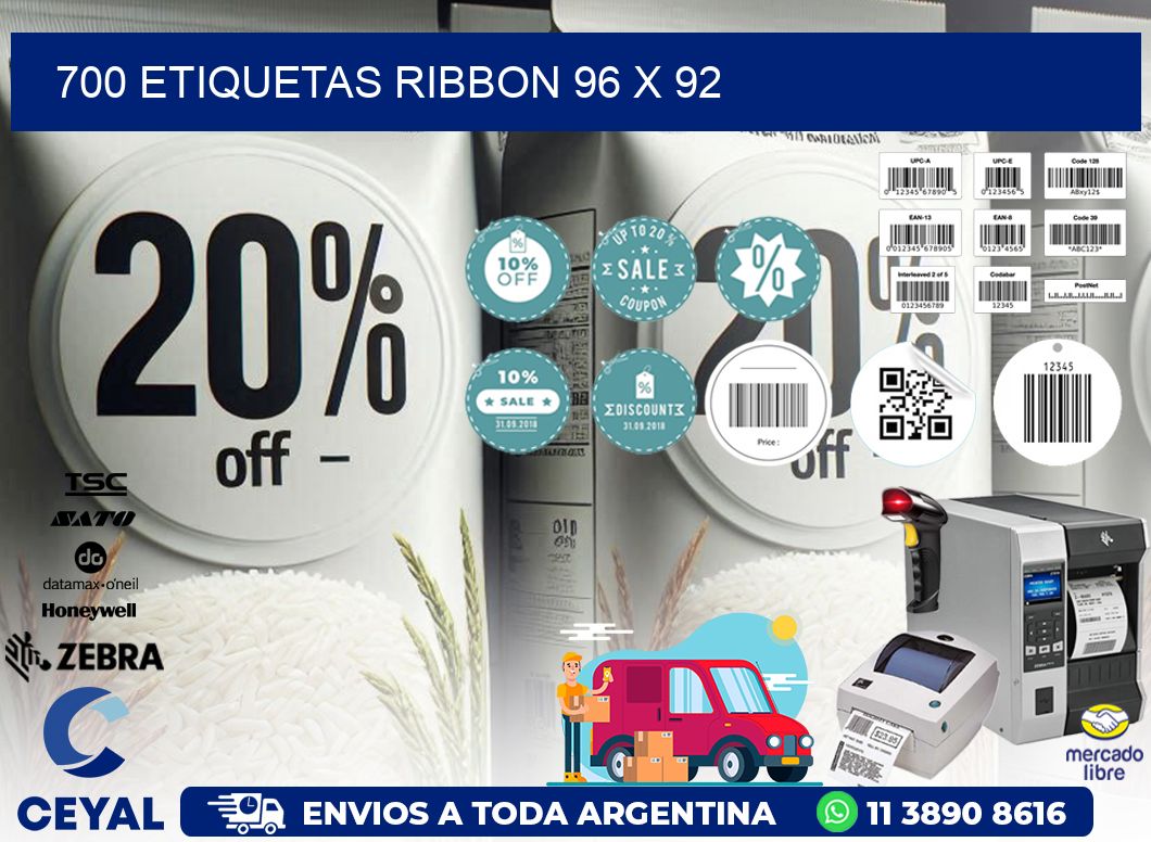 700 ETIQUETAS RIBBON 96 x 92