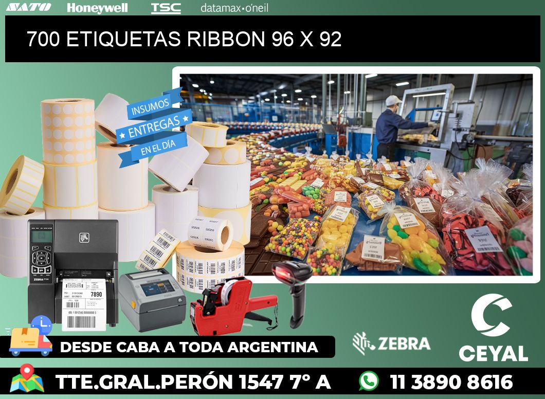 700 ETIQUETAS RIBBON 96 x 92