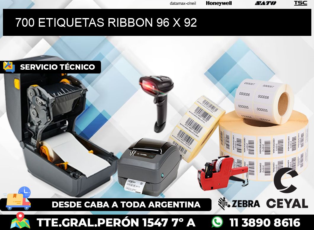 700 ETIQUETAS RIBBON 96 x 92