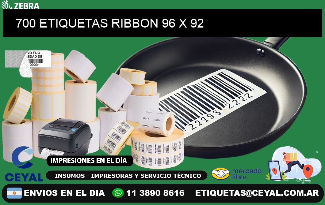 700 ETIQUETAS RIBBON 96 x 92