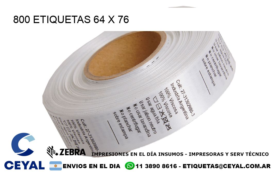 800 ETIQUETAS 64 x 76