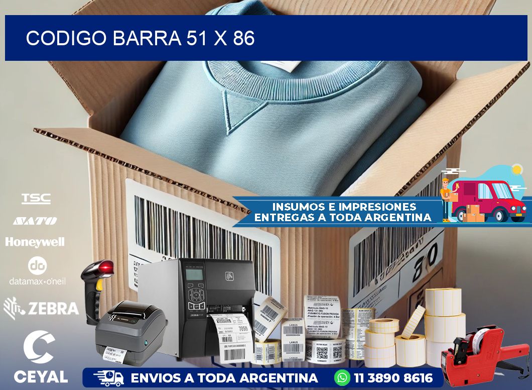 CODIGO BARRA 51 x 86