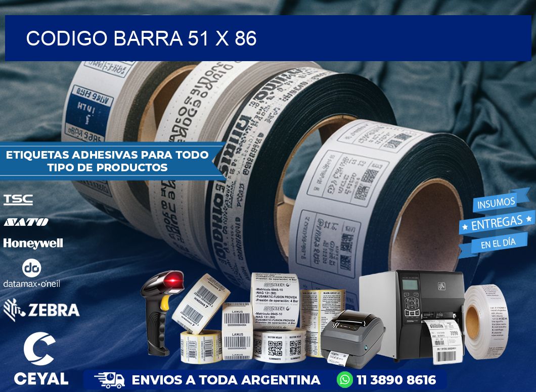 CODIGO BARRA 51 x 86