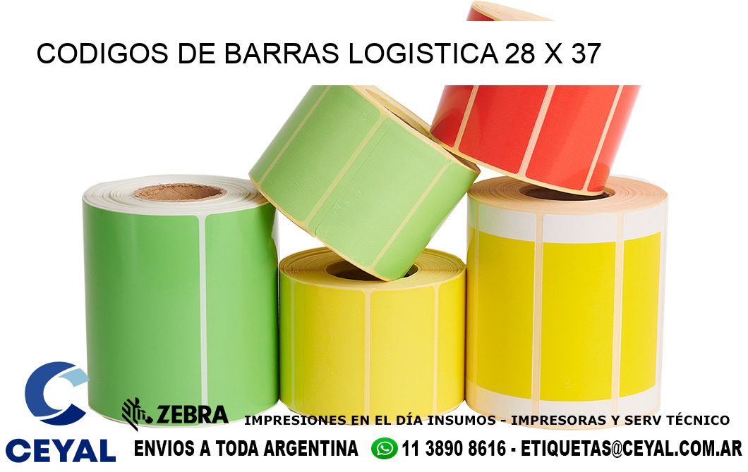 CODIGOS DE BARRAS LOGISTICA 28 x 37