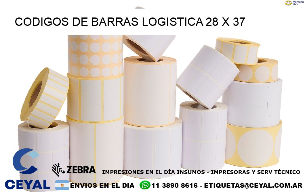 CODIGOS DE BARRAS LOGISTICA 28 x 37