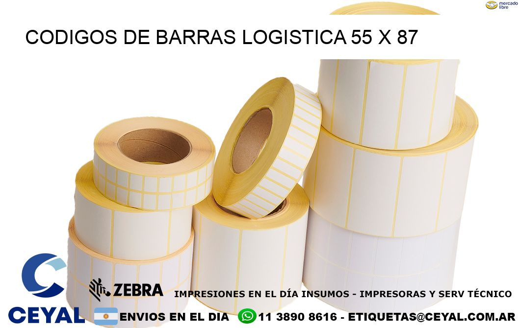 CODIGOS DE BARRAS LOGISTICA 55 x 87