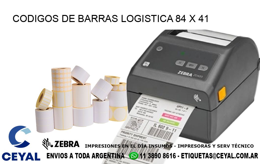 CODIGOS DE BARRAS LOGISTICA 84 x 41