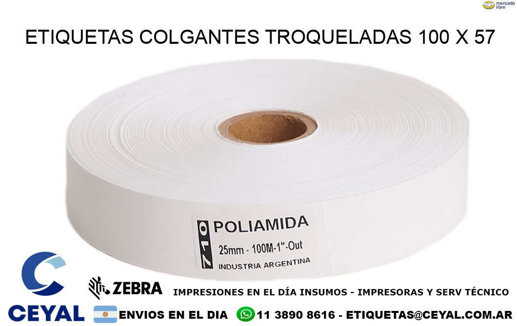 ETIQUETAS COLGANTES TROQUELADAS 100 x 57