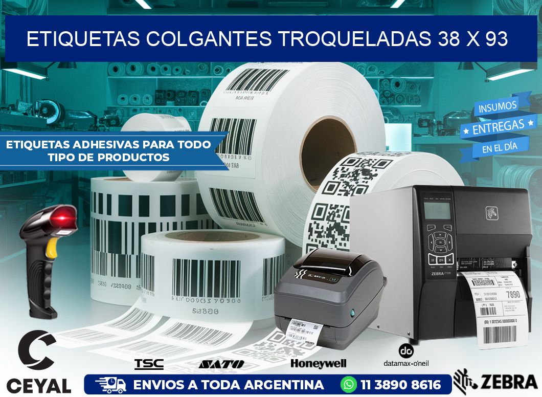 ETIQUETAS COLGANTES TROQUELADAS 38 x 93