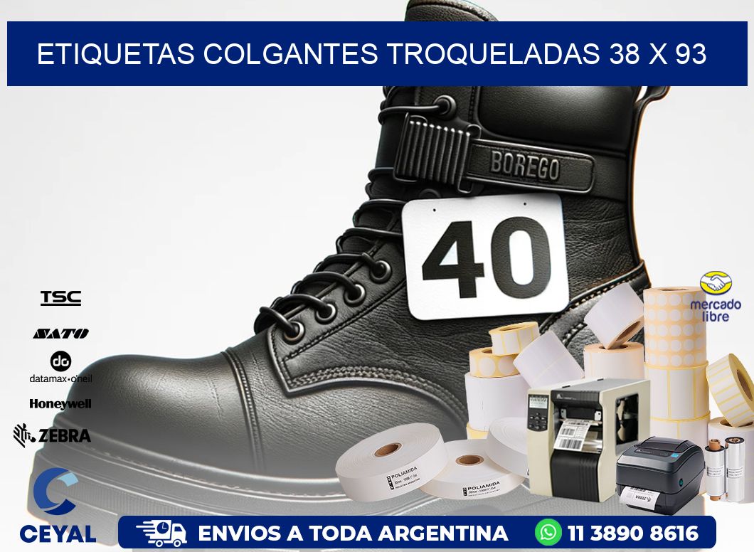 ETIQUETAS COLGANTES TROQUELADAS 38 x 93