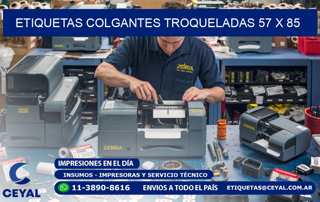 ETIQUETAS COLGANTES TROQUELADAS 57 x 85