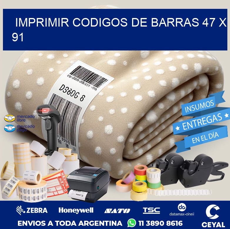 IMPRIMIR CODIGOS DE BARRAS 47 x 91