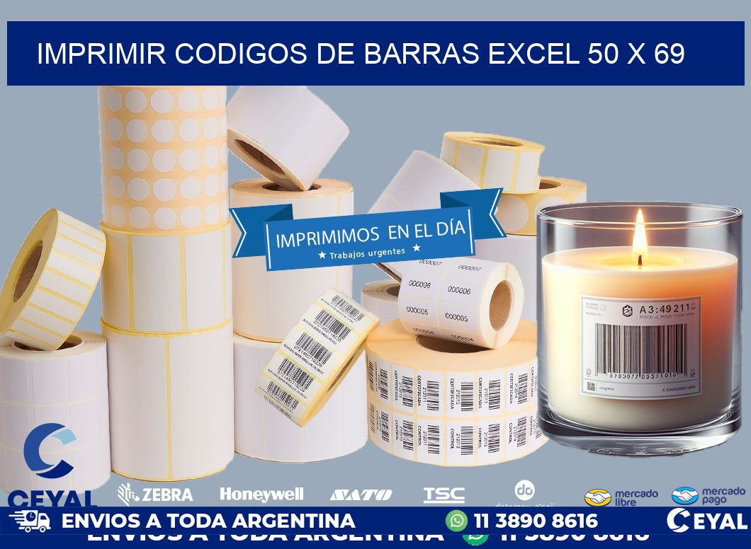 IMPRIMIR CODIGOS DE BARRAS EXCEL 50 x 69