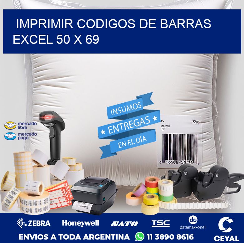 IMPRIMIR CODIGOS DE BARRAS EXCEL 50 x 69