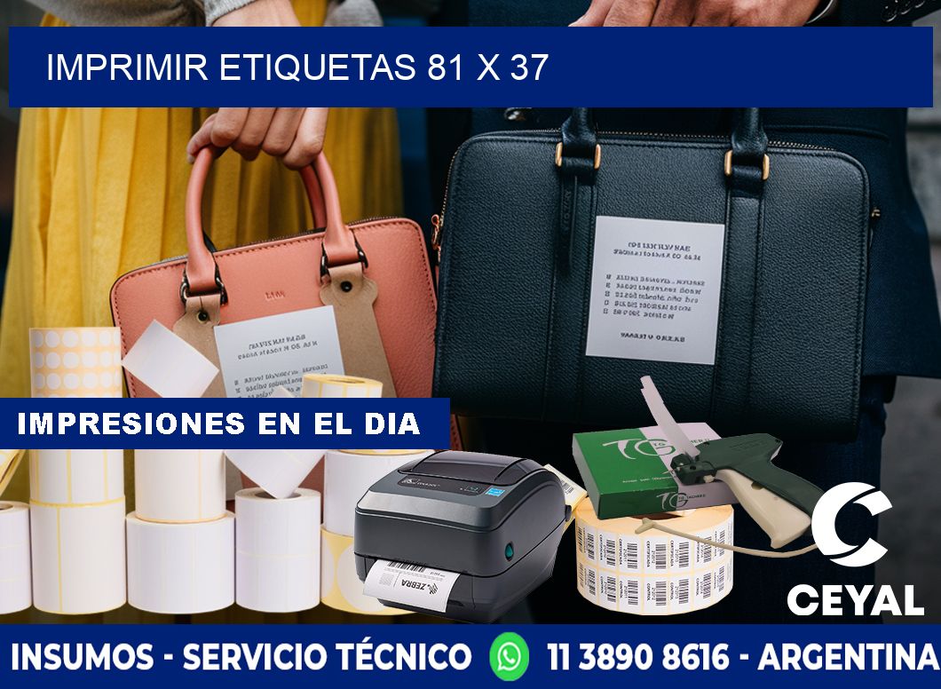 IMPRIMIR ETIQUETAS 81 x 37