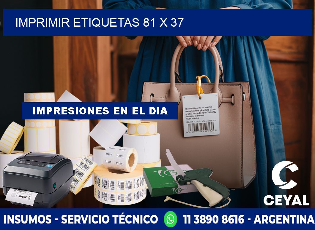 IMPRIMIR ETIQUETAS 81 x 37