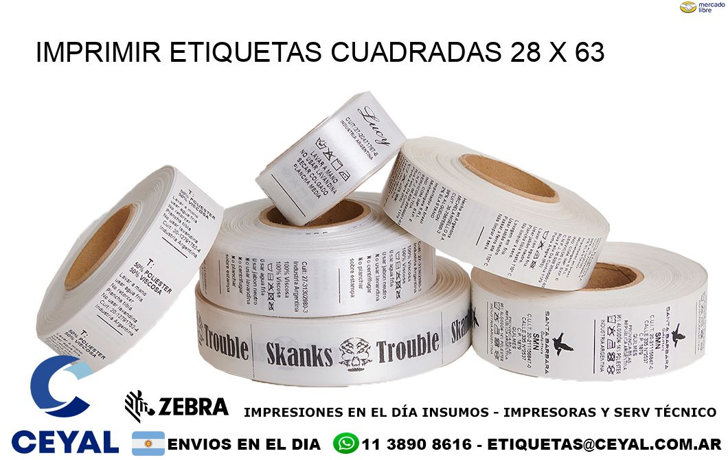 IMPRIMIR ETIQUETAS CUADRADAS 28 x 63