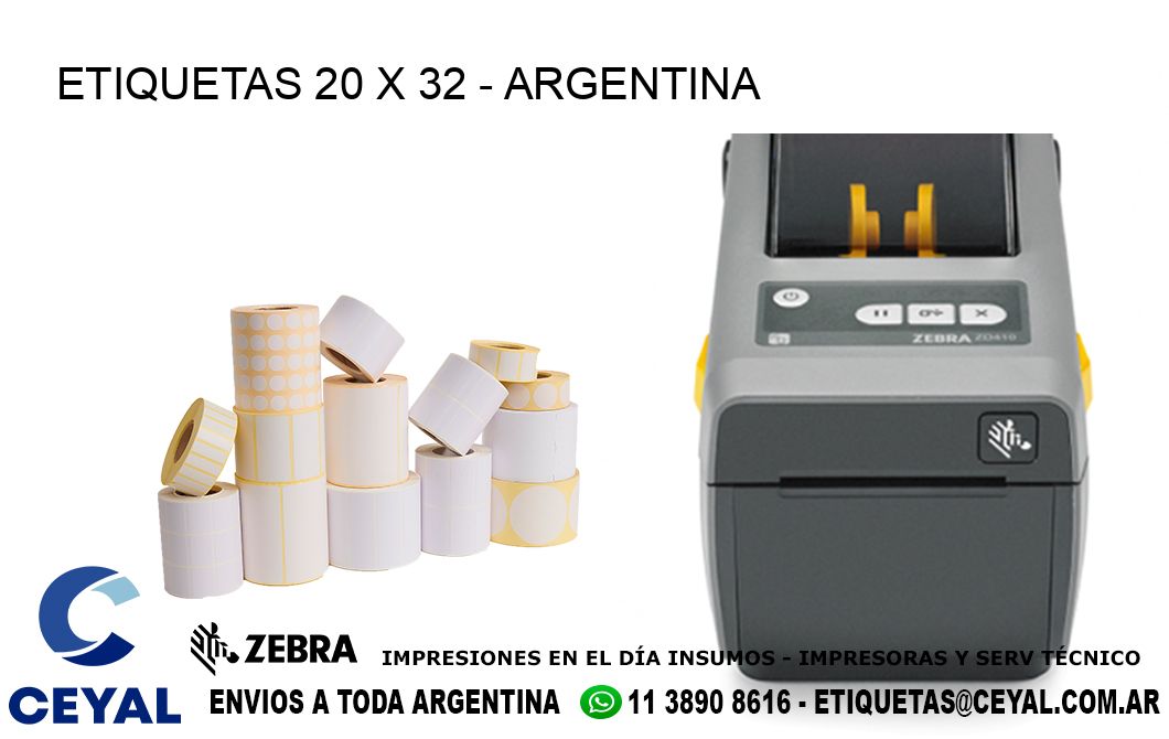 ETIQUETAS 20 x 32 - ARGENTINA