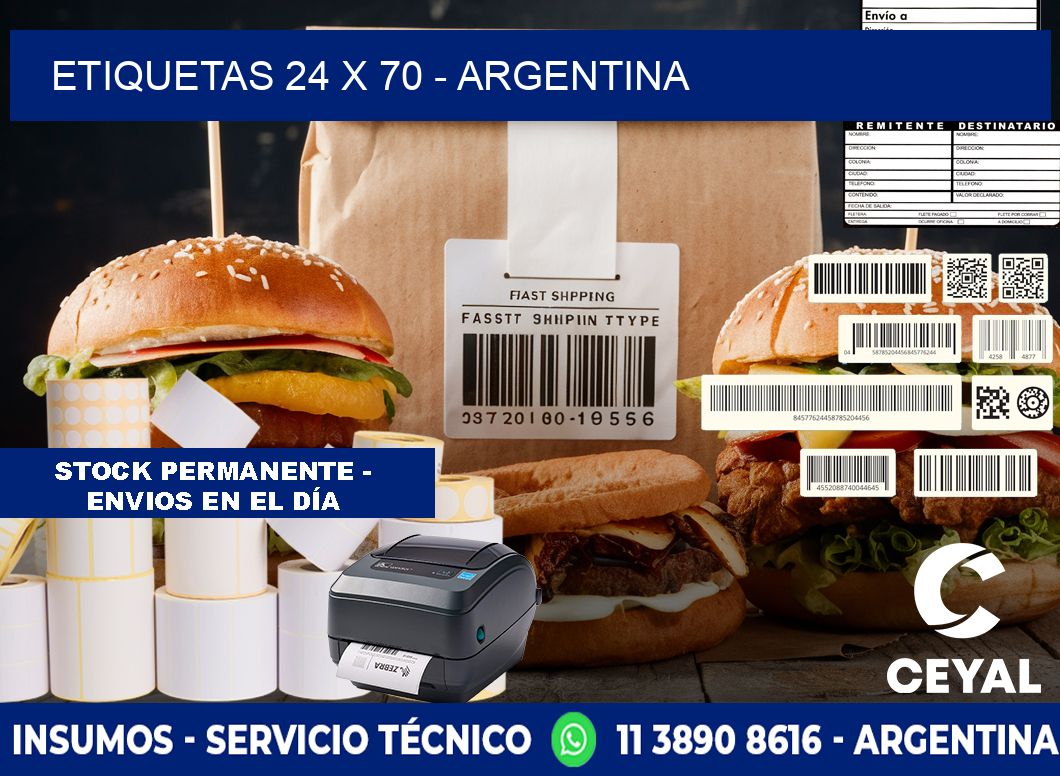 ETIQUETAS 24 x 70 - ARGENTINA