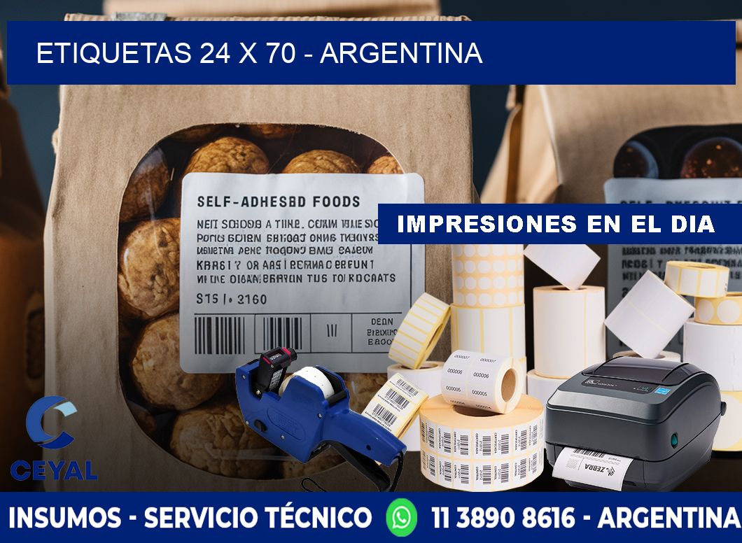 ETIQUETAS 24 x 70 - ARGENTINA