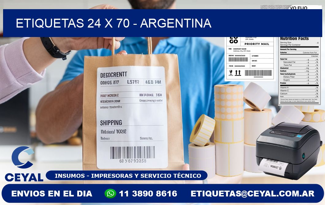 ETIQUETAS 24 x 70 - ARGENTINA