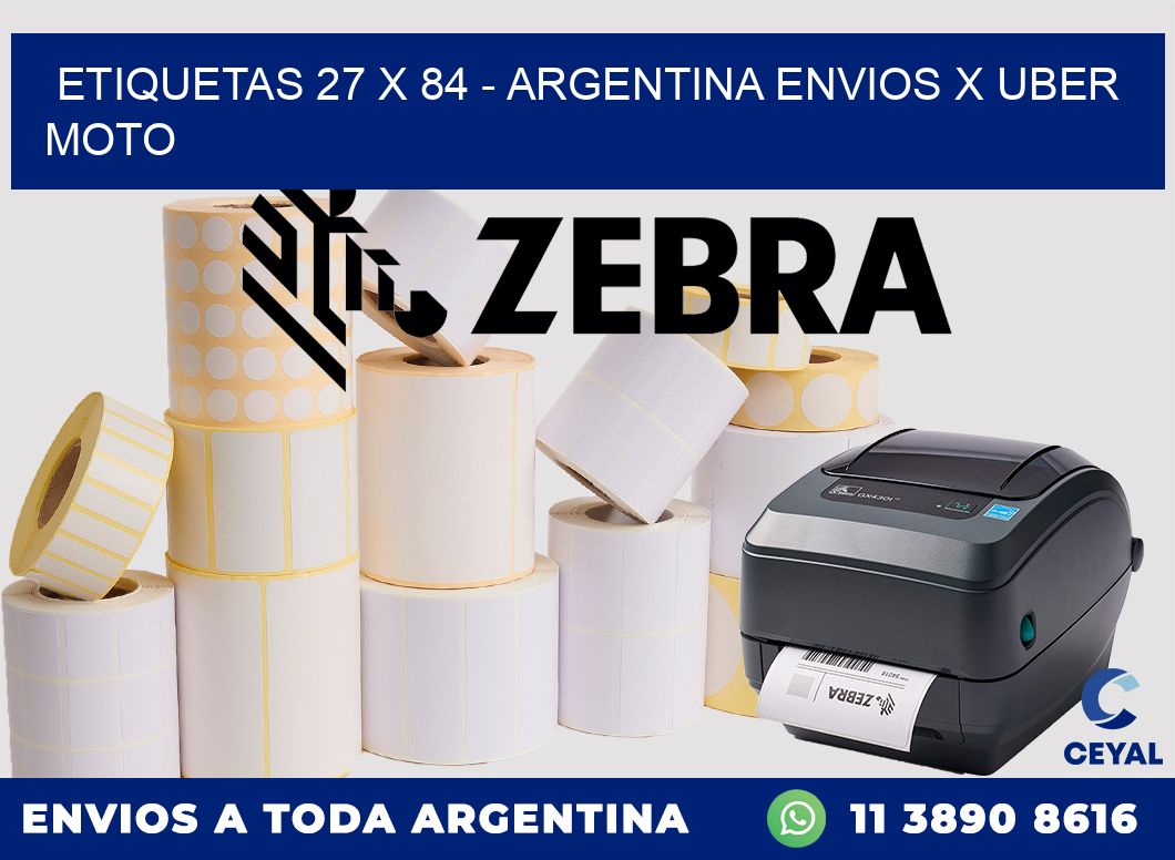 ETIQUETAS 27 x 84 – ARGENTINA ENVIOS X UBER MOTO