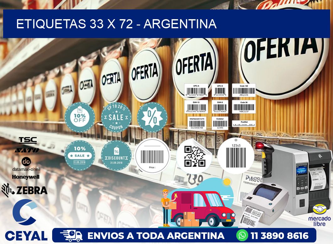 ETIQUETAS 33 x 72 - ARGENTINA