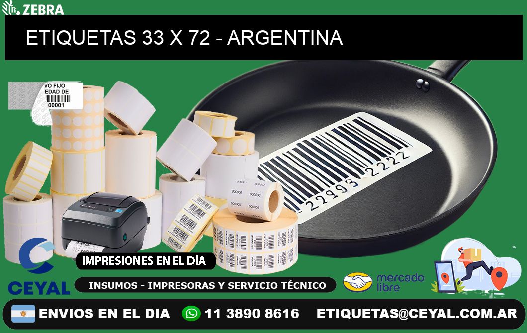 ETIQUETAS 33 x 72 - ARGENTINA