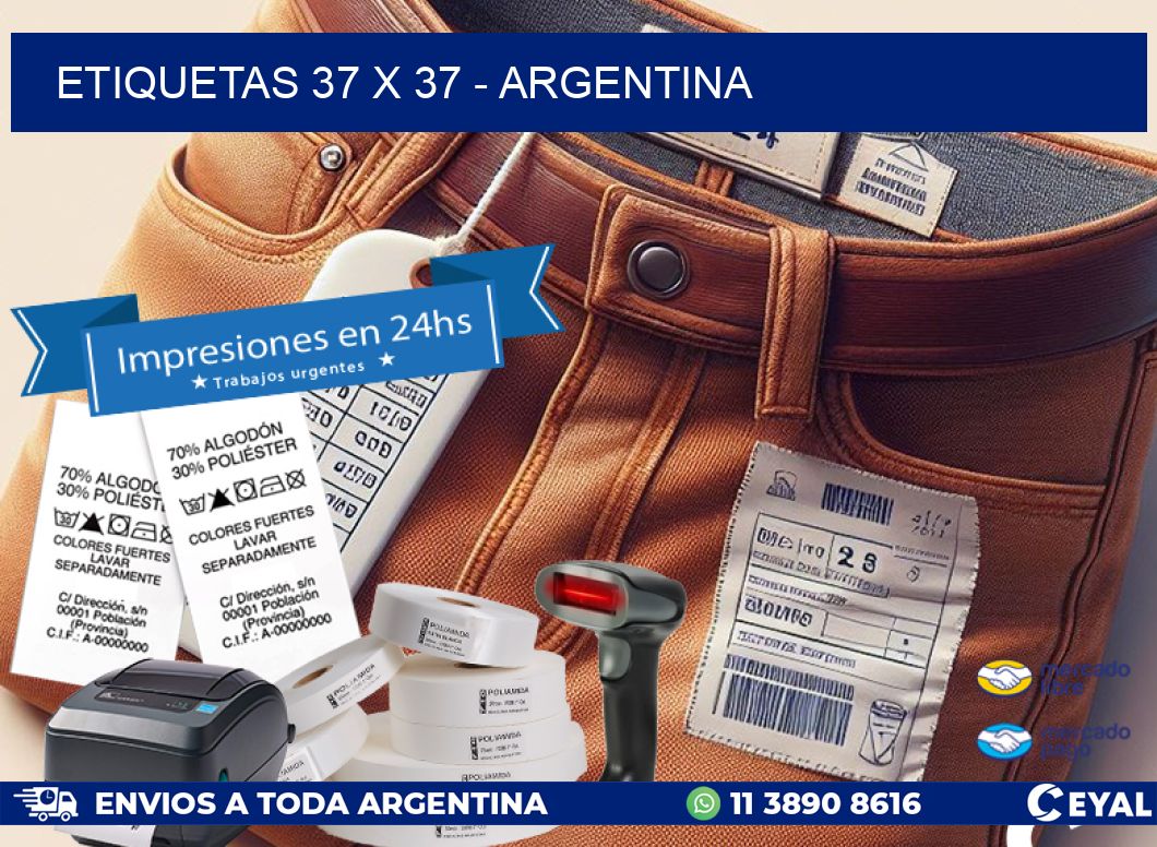 ETIQUETAS 37 x 37 - ARGENTINA